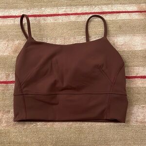 Brown (cafe) Lululemon cropped bra workout top, 6